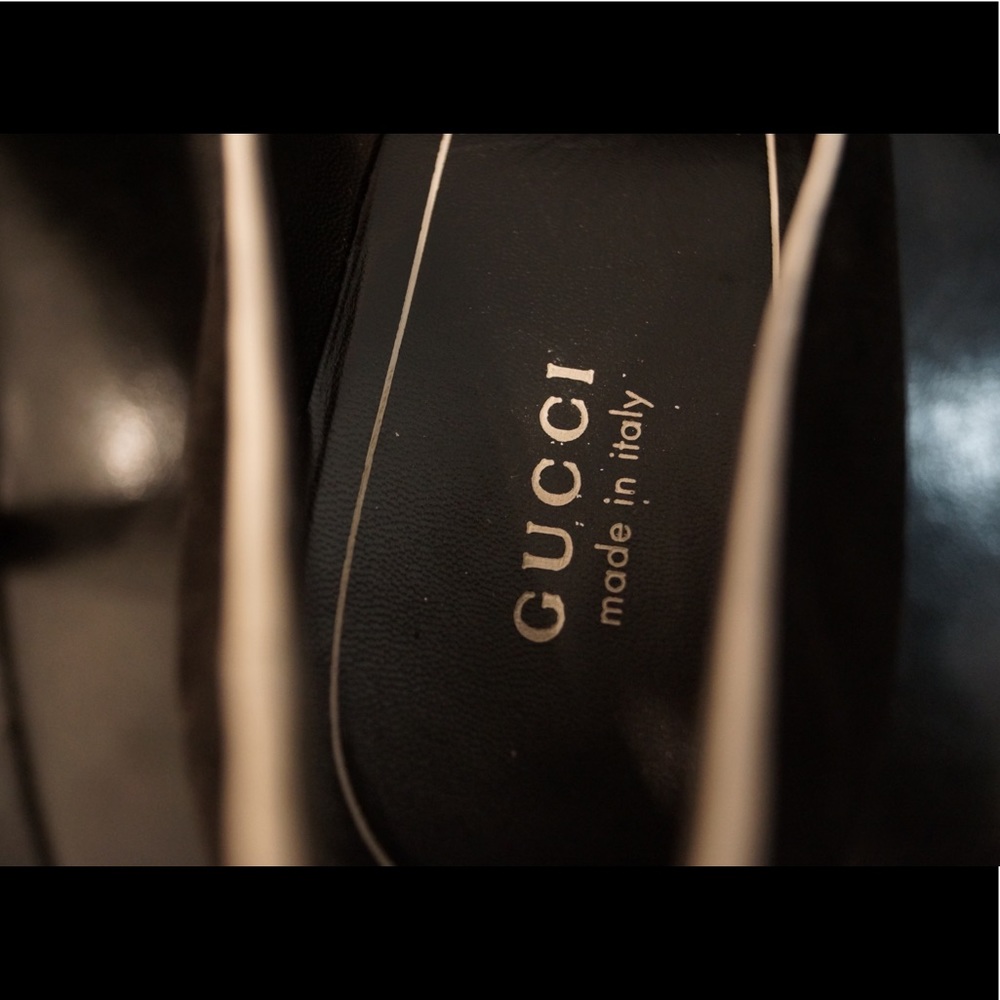 Gucci Suede Platform Pump Black/White - Picture 6 of 9